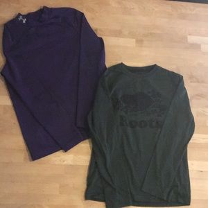 Roots and Under Armour long sleeve bundle-yth L